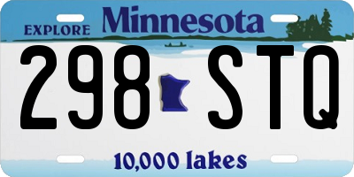 MN license plate 298STQ