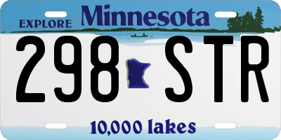 MN license plate 298STR