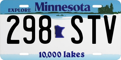 MN license plate 298STV