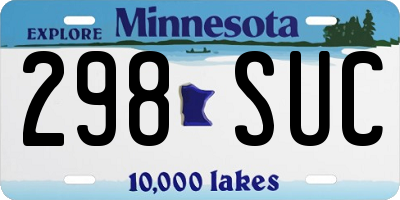 MN license plate 298SUC
