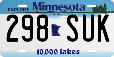 MN license plate 298SUK