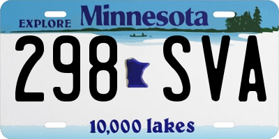 MN license plate 298SVA