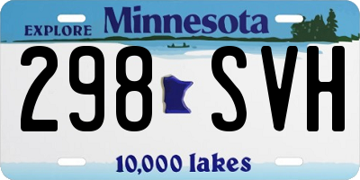 MN license plate 298SVH