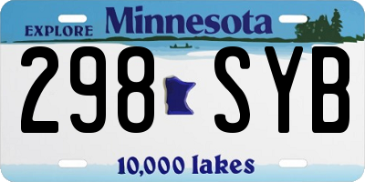 MN license plate 298SYB
