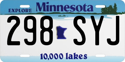 MN license plate 298SYJ