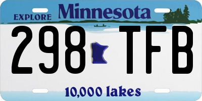 MN license plate 298TFB