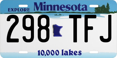 MN license plate 298TFJ