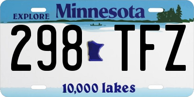 MN license plate 298TFZ