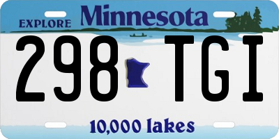 MN license plate 298TGI