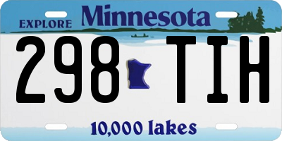 MN license plate 298TIH