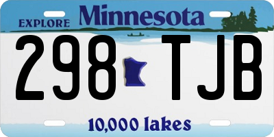 MN license plate 298TJB