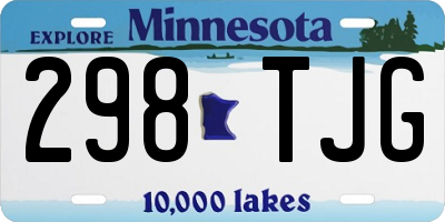 MN license plate 298TJG