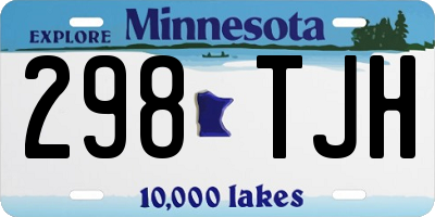 MN license plate 298TJH