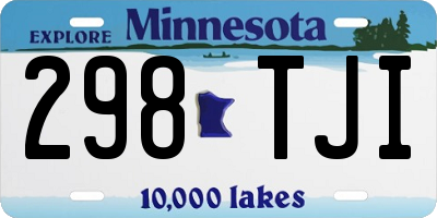 MN license plate 298TJI