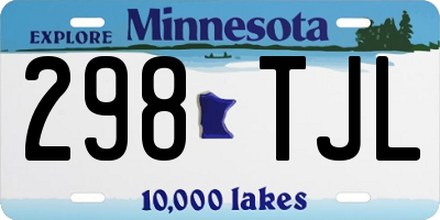 MN license plate 298TJL