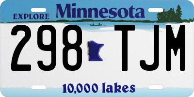 MN license plate 298TJM