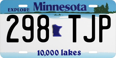 MN license plate 298TJP