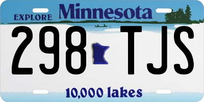 MN license plate 298TJS