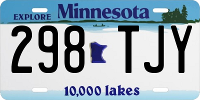 MN license plate 298TJY