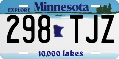 MN license plate 298TJZ
