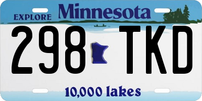 MN license plate 298TKD