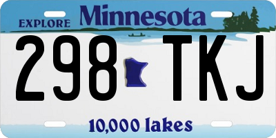 MN license plate 298TKJ