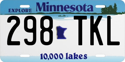 MN license plate 298TKL
