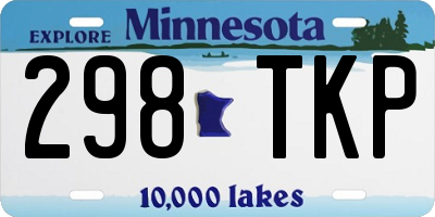 MN license plate 298TKP