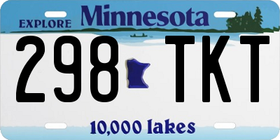 MN license plate 298TKT