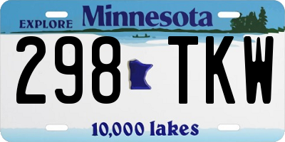 MN license plate 298TKW