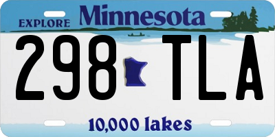 MN license plate 298TLA