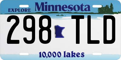 MN license plate 298TLD
