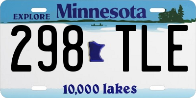 MN license plate 298TLE