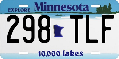 MN license plate 298TLF