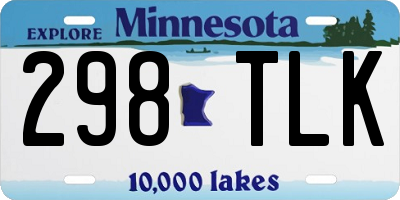 MN license plate 298TLK
