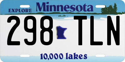 MN license plate 298TLN