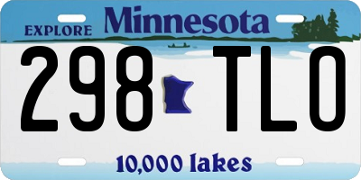 MN license plate 298TLO