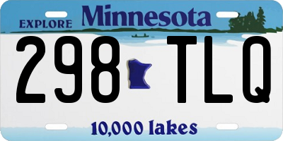 MN license plate 298TLQ
