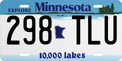 MN license plate 298TLU