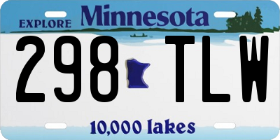 MN license plate 298TLW