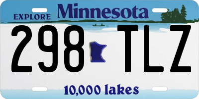 MN license plate 298TLZ