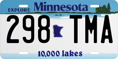 MN license plate 298TMA