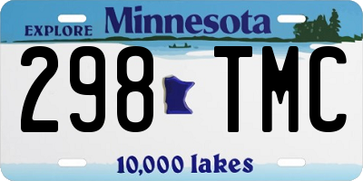 MN license plate 298TMC