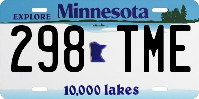MN license plate 298TME