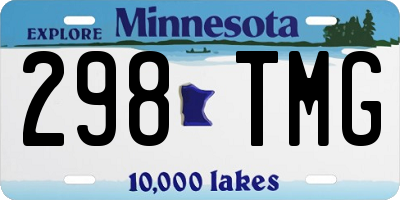 MN license plate 298TMG