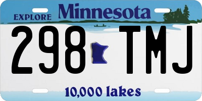 MN license plate 298TMJ
