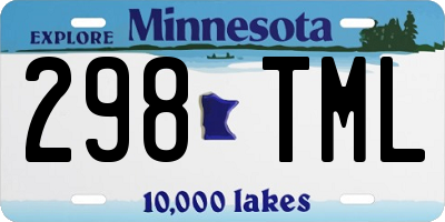MN license plate 298TML