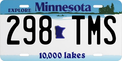 MN license plate 298TMS
