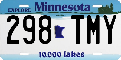 MN license plate 298TMY