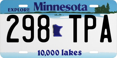 MN license plate 298TPA